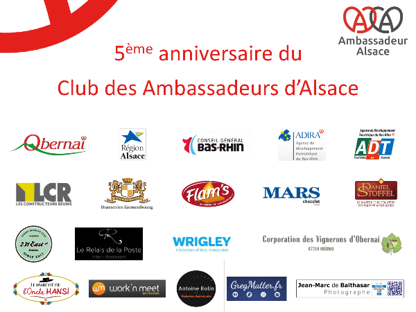 partenaires 5ème anniversaire club ambassadeurs alsace